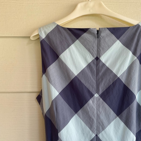 LL Bean Signature Poplin Gingham Dress Size 10 - Picture 3 of 5